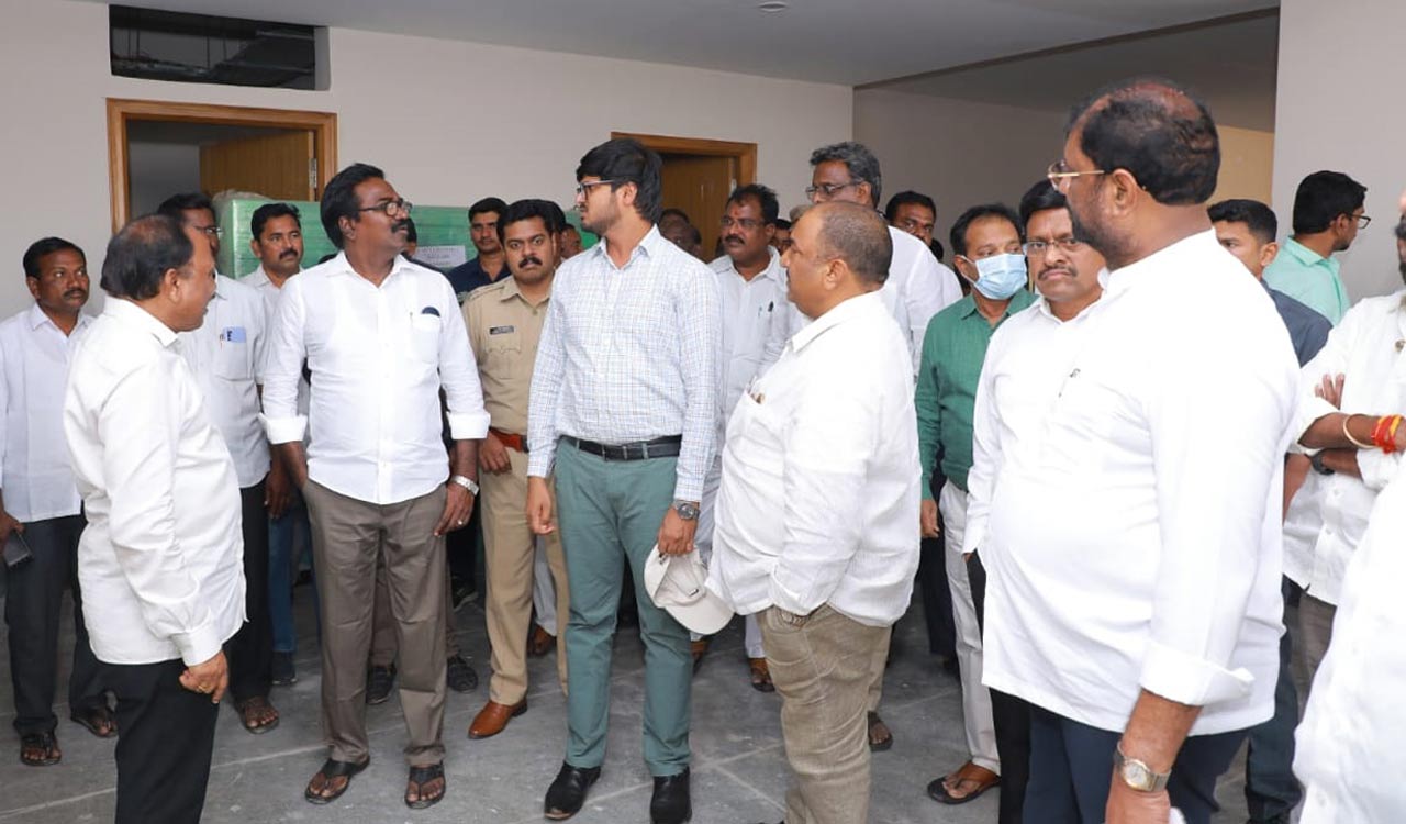 Puvvada inspects integrated collectorate works in Khammam-Telangana Today