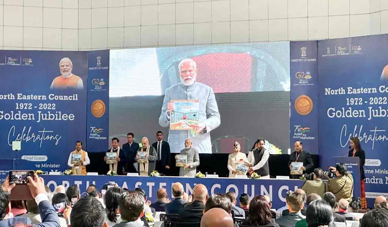 PM Modi attends golden jubilee celebrations of the North East Council in Shillong