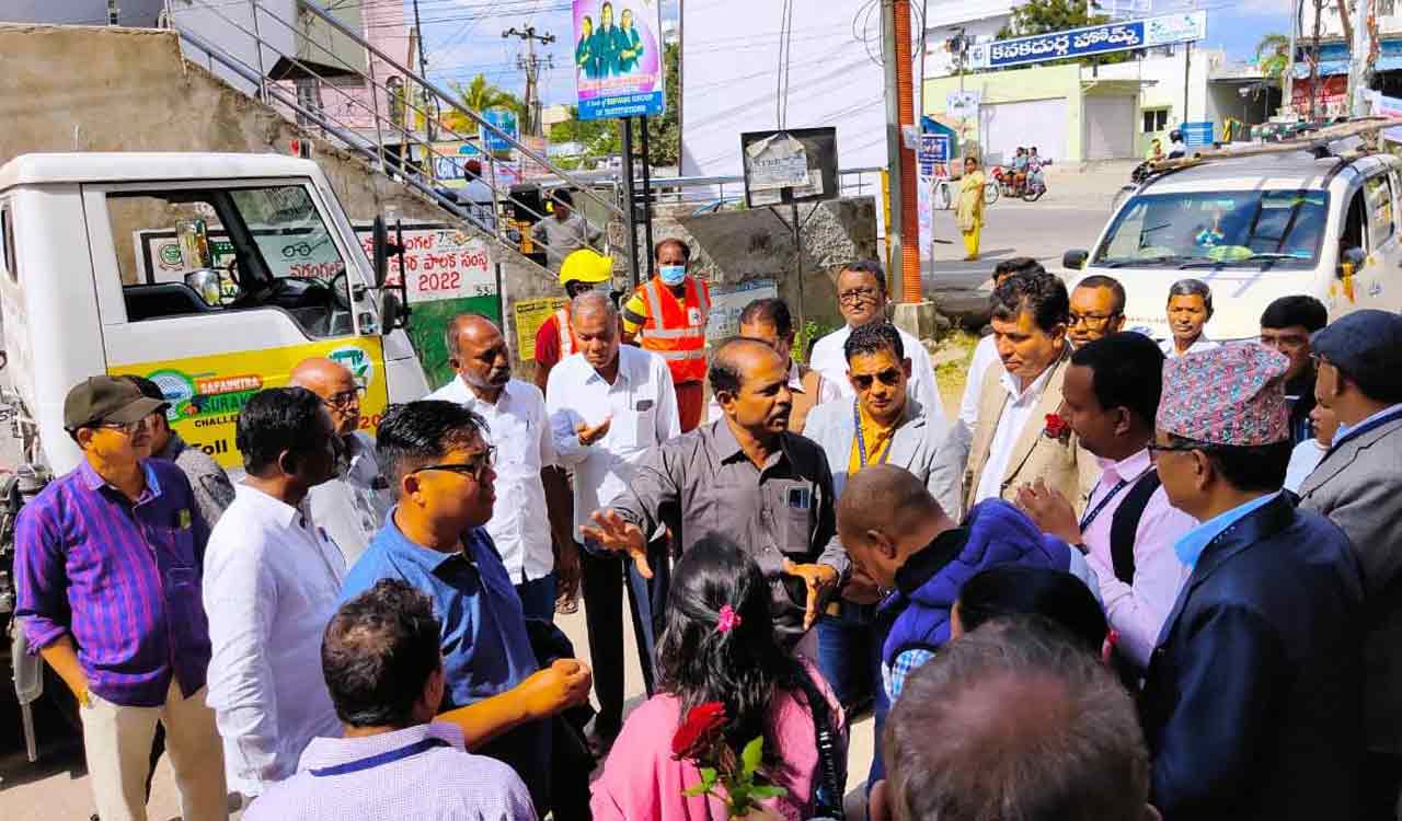 Nepalese delegation visits Warangal to study sanitation