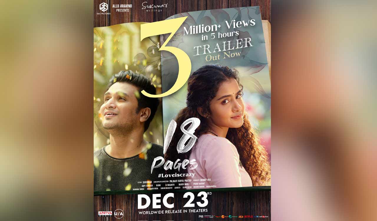 Nikhil, Anupama’s ‘18 Pages’ trailer garners good response