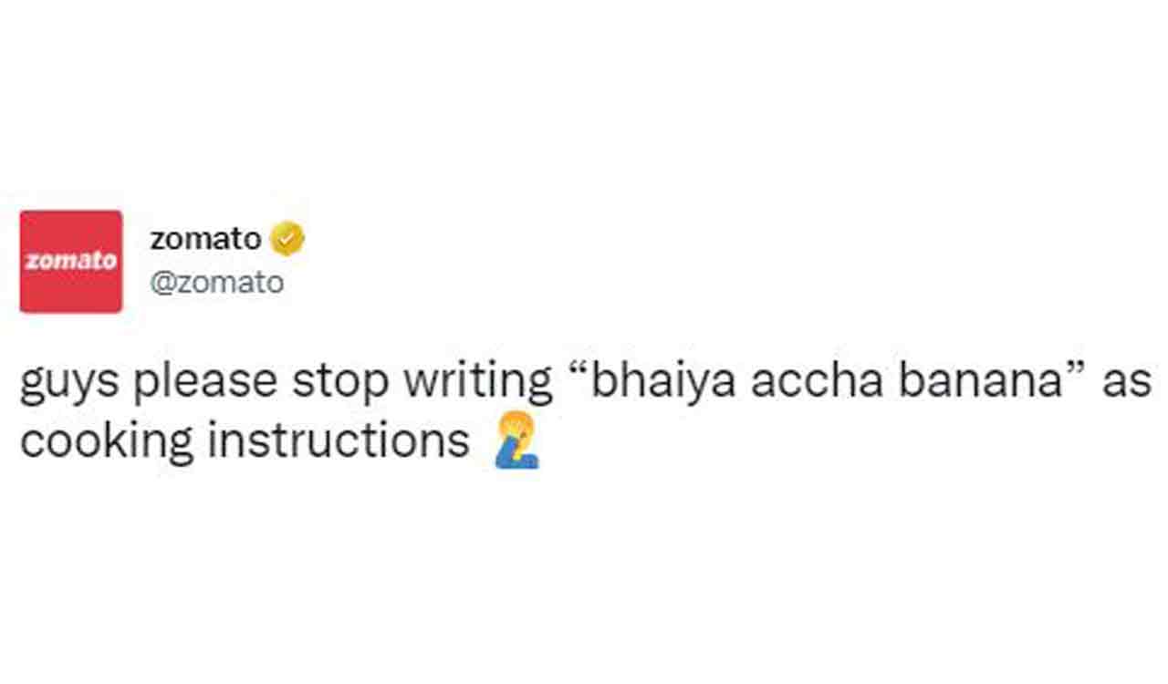 Zomato asks customers to stop giving ‘Bhaiya Accha Banana’ cooking instruction