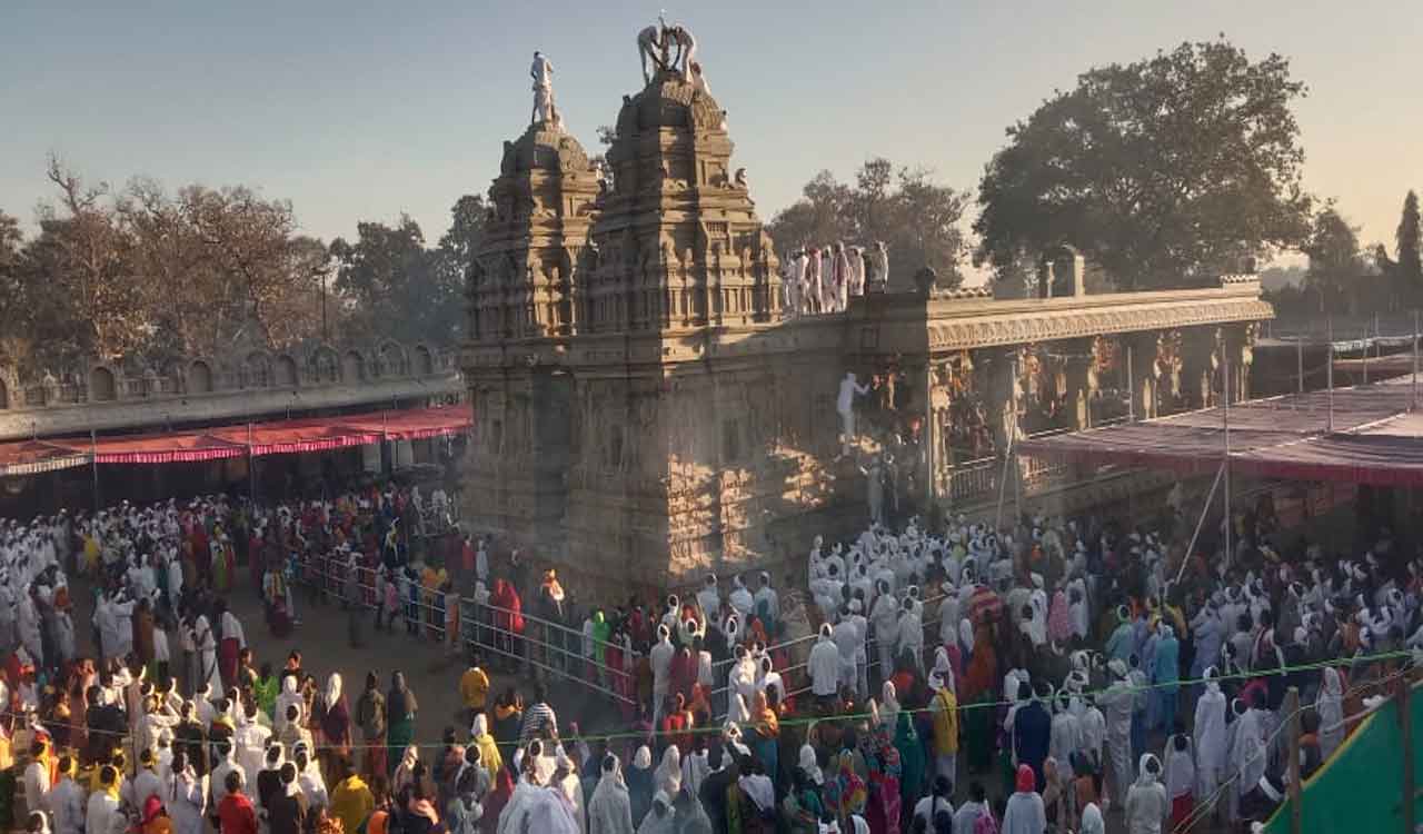 Mesrams inaugurate reconstructed Nagoba temple in Adilabad