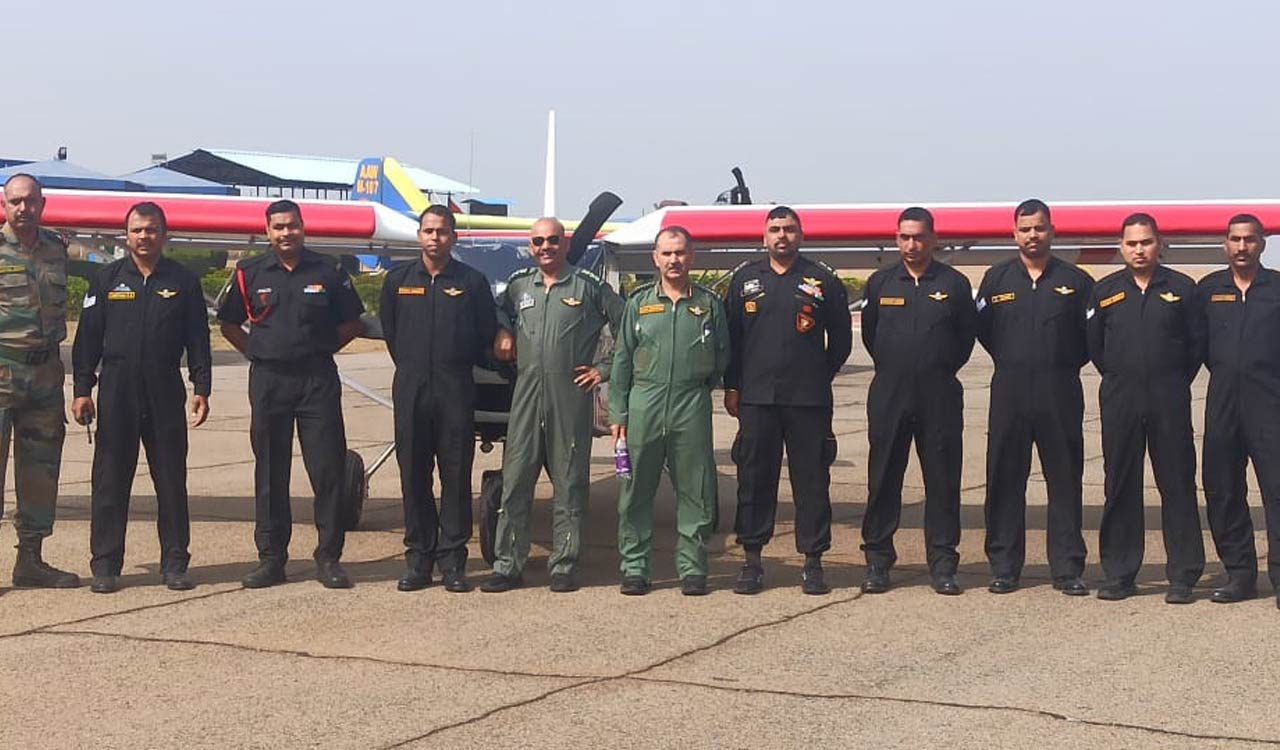 Historic Microlight Flying Expedition lands in Air Force Station Hakimpet