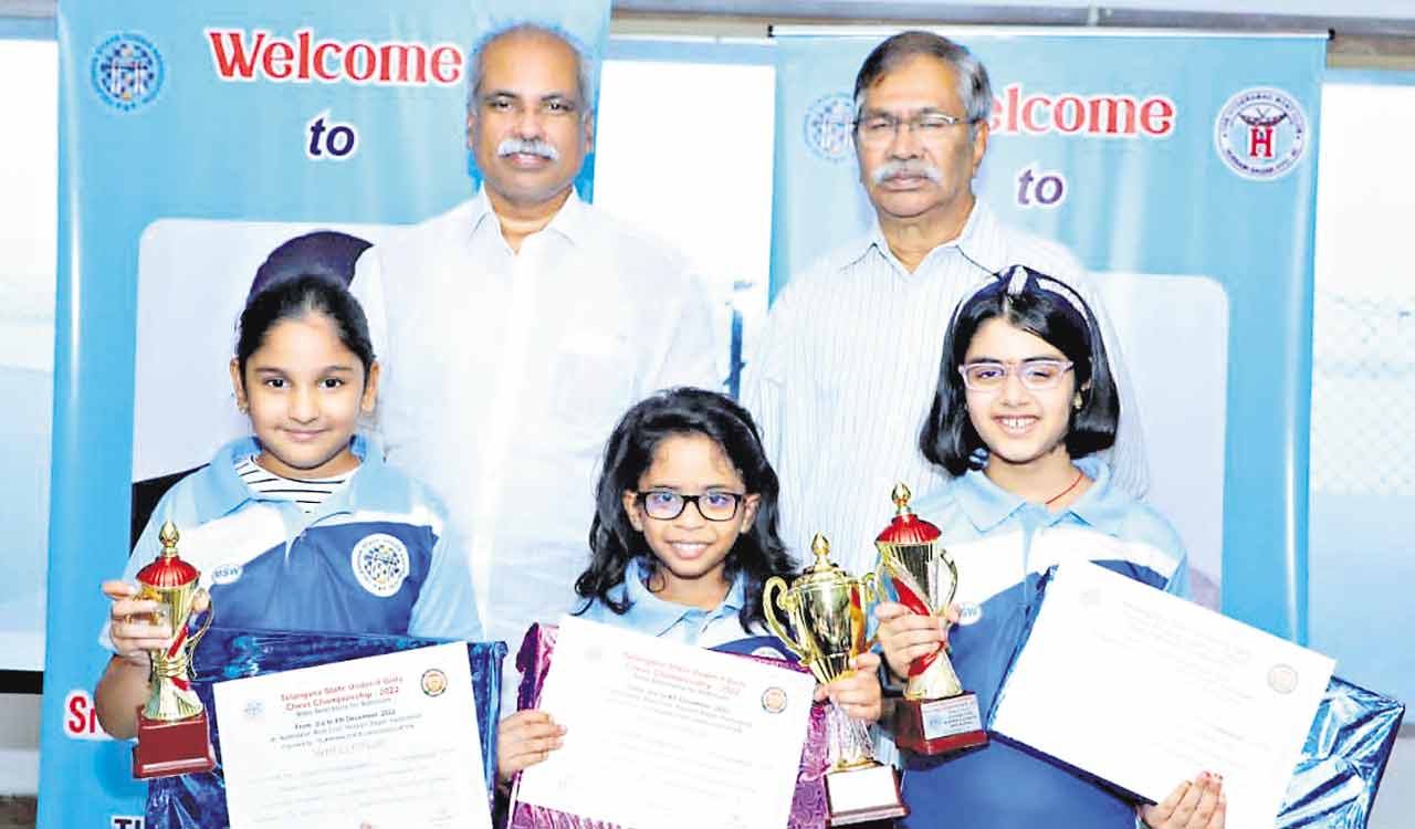 Samhita crowned champion at TS U-9 Girls Chess Championship