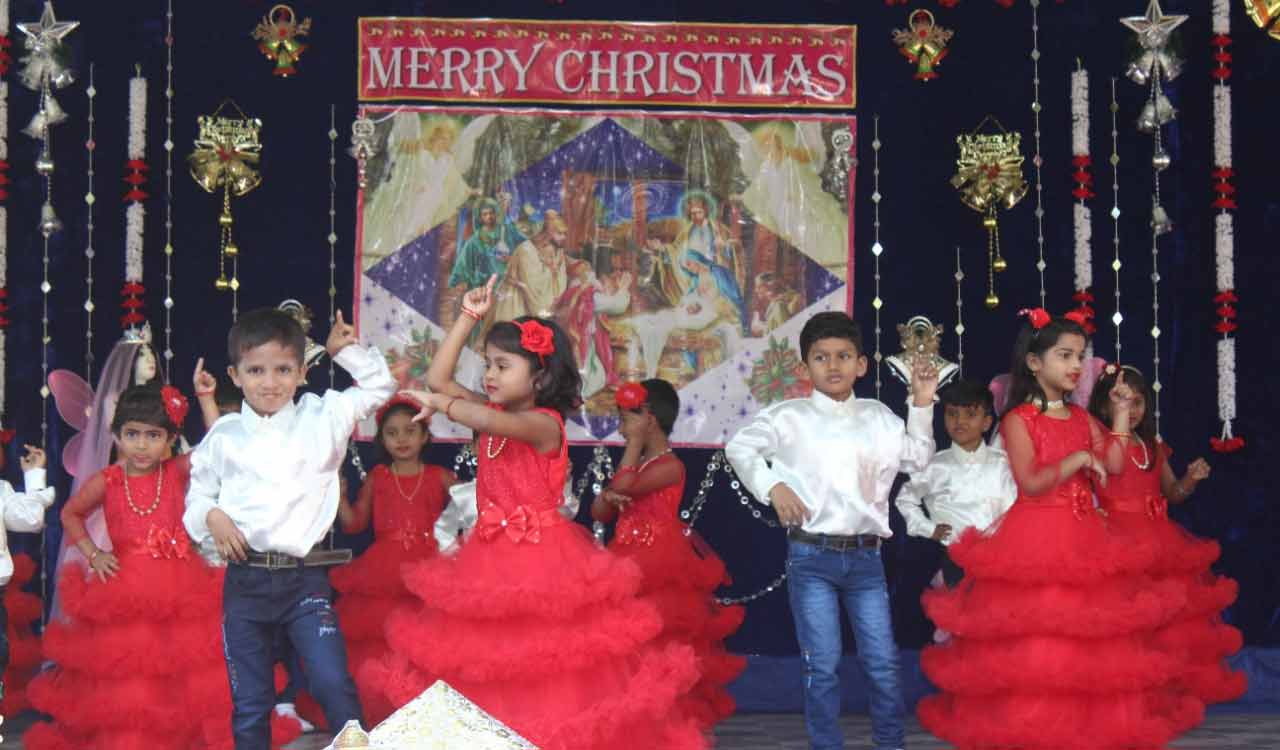 CCHS students celebrate Christmas on a grand note in Mancherial