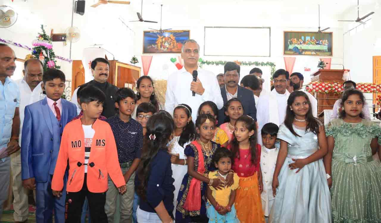 Christmas is celebrated officially in Telangana: Harish Rao