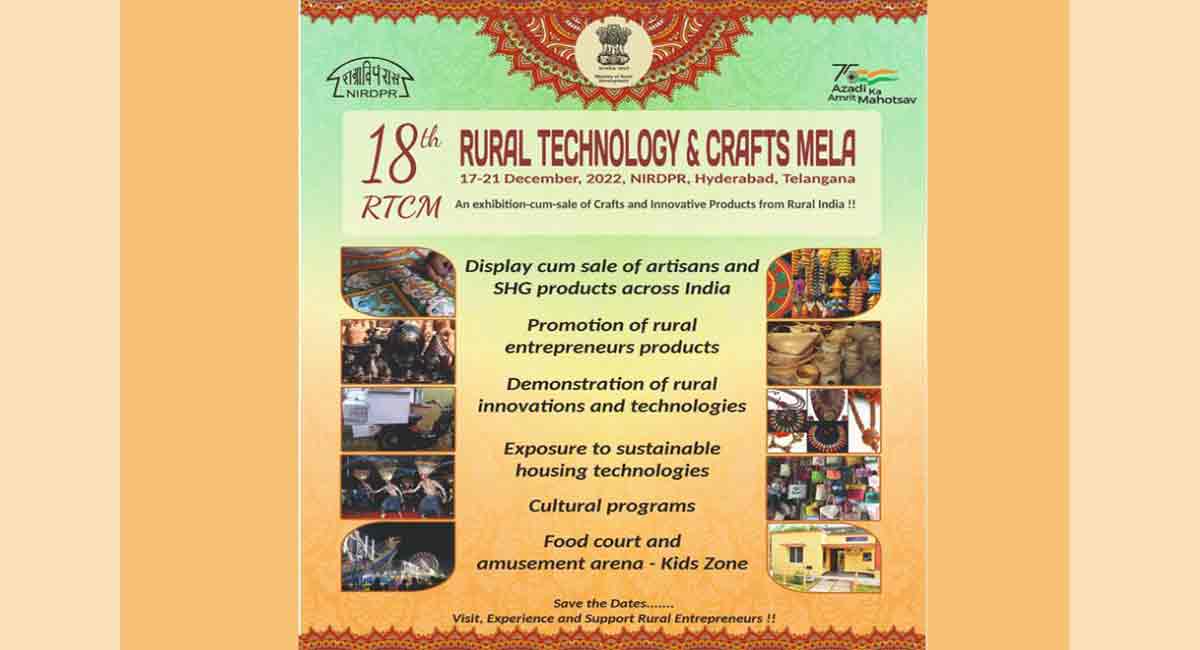 NIRDPR to conduct 18th Rural Technology & Crafts Mela in Hyderabad from December 17