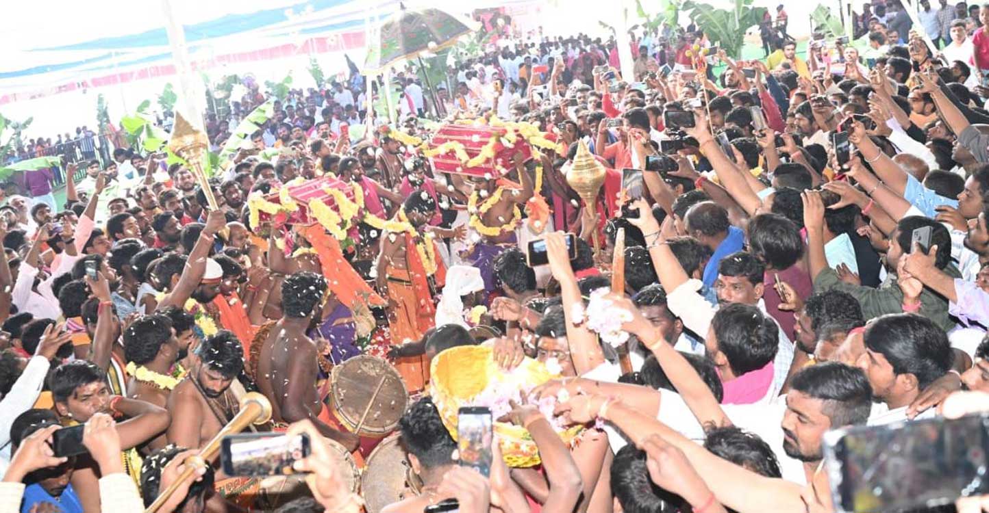 Increased number of devotees wearing Ayyappa Mala in Patancheru