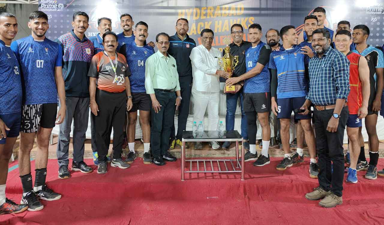 EME Club emerge champions at Hyderabad Black Hawks Volleyball championship
