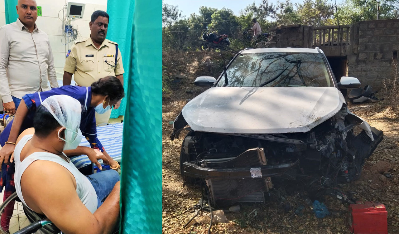 Telangana: Cheriyal Inspector injured in road accident