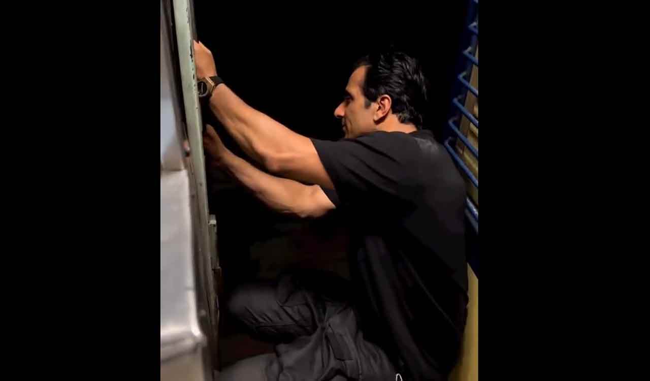 Sonu Sood travels on train footboard; Northern Railway issues him a warning