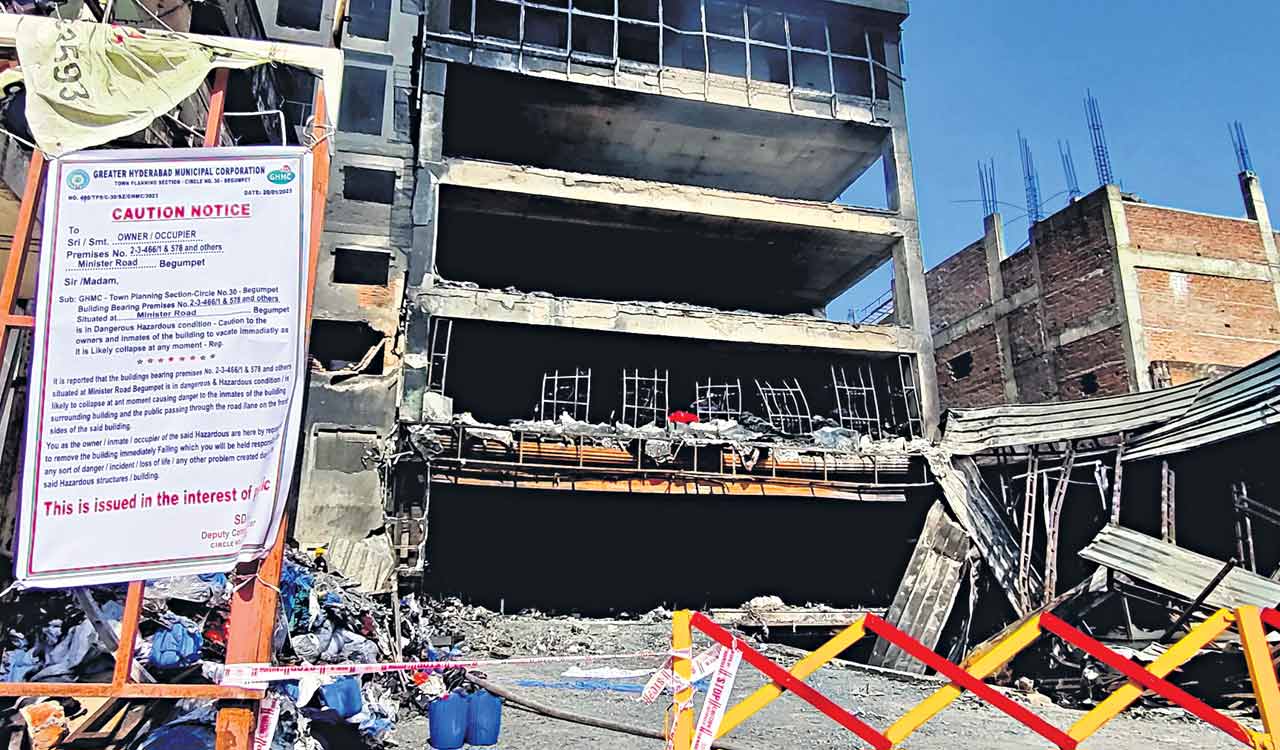 Hyderabad: Demolition of fire-hit building to cost Rs 41 lakh