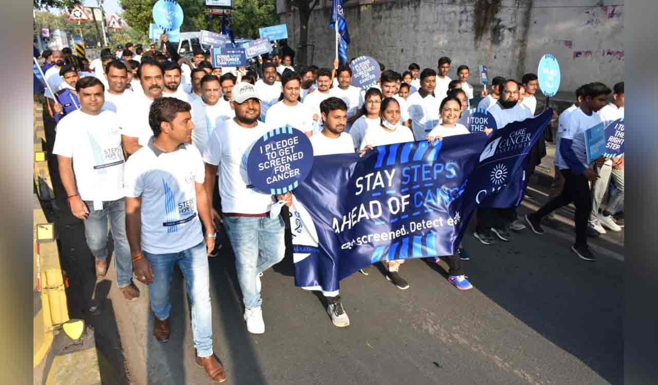 Care Hospitals organises walkathon to create cancer awareness in Hyderabad