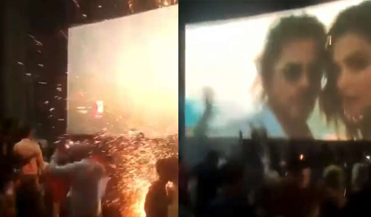 Cinema-goers burst firecrackers in theatres to celebrate SRK’s ‘Pathaan’