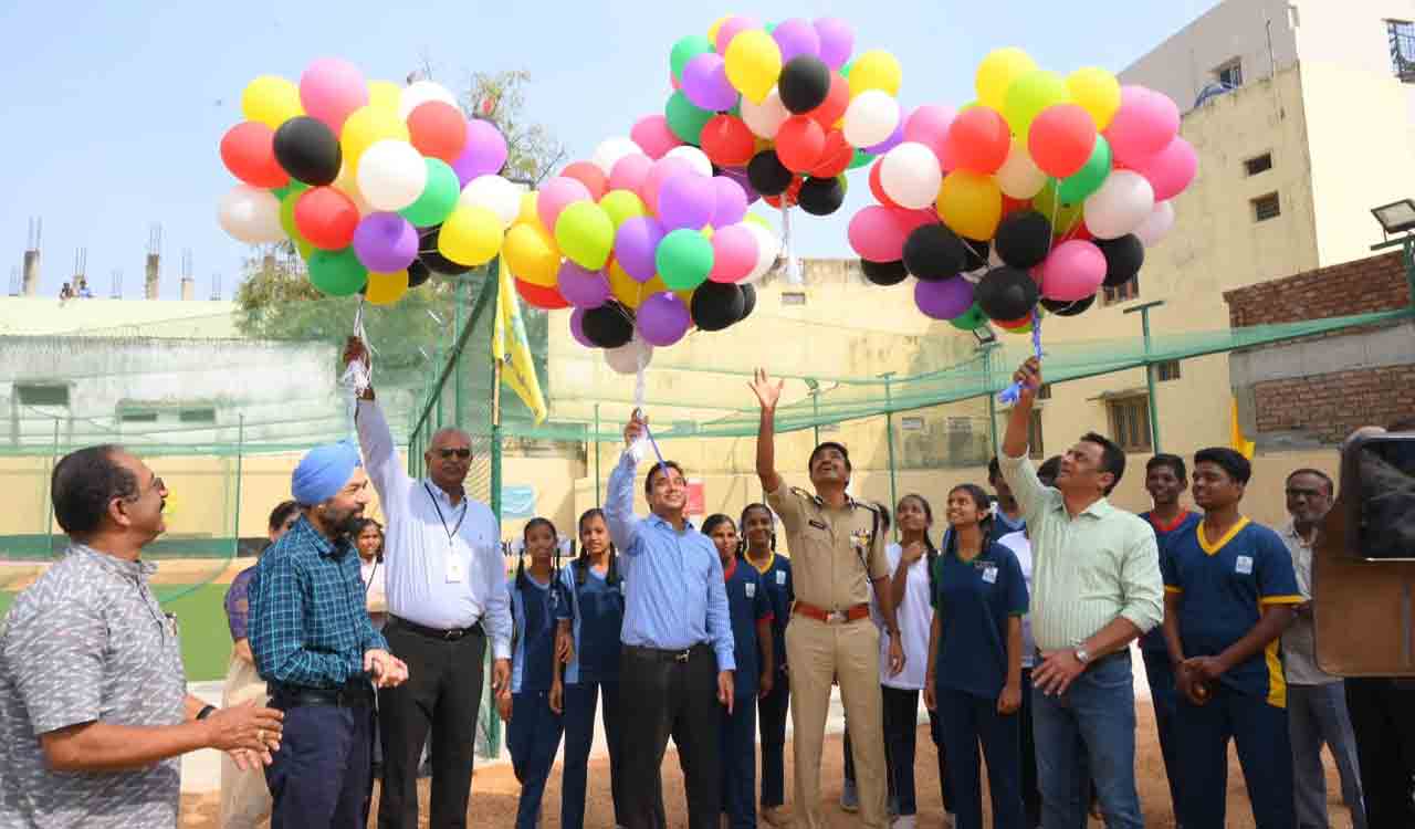 Hyderabad: CV Anand inaugurates sports ground
