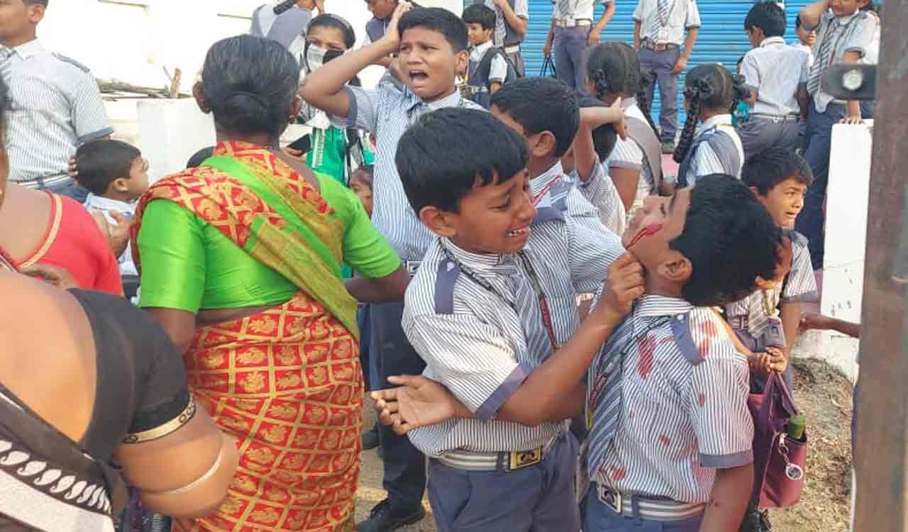 15 students injured after RTC bus hits school bus in Telangana