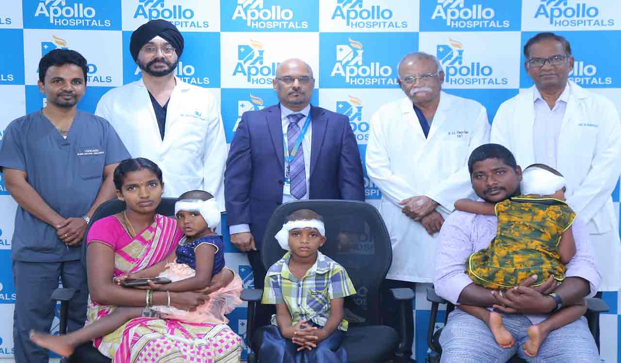 Cochlear Implant Surgery successfully performed on three siblings at Apollo Hospitals