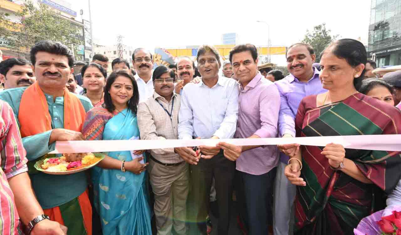 KT Rama Rao inaugurates Botanical Garden flyover