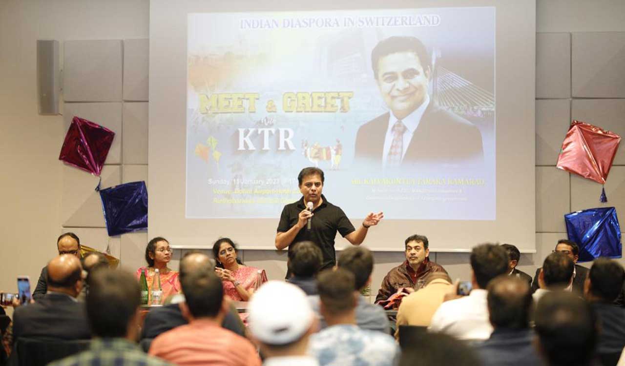KTR urges NRIs to promote investment in Telangana, decries criticism of welfare schemes