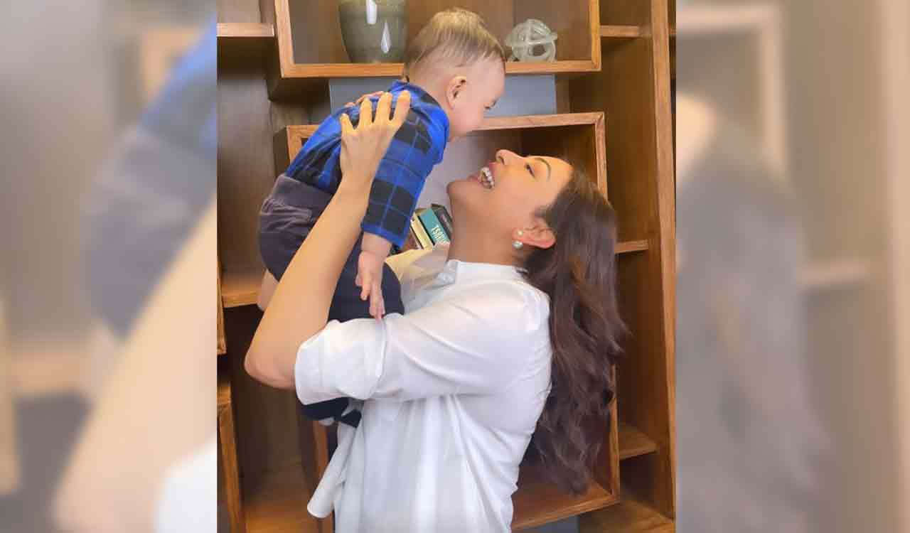 Kajal Aggarwal drops stunning pictures with son Neil Kitchlu