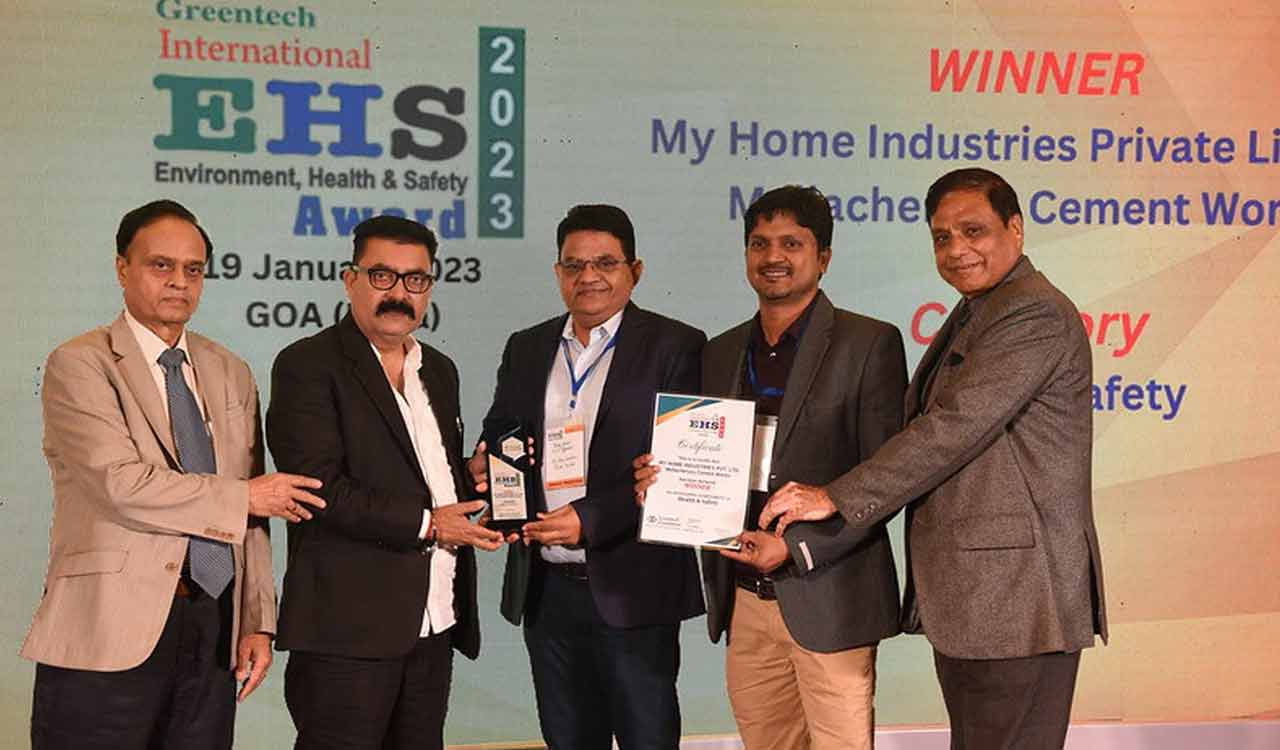 Suryapet: My Home Industries bags EHS award of Greentech Foundation