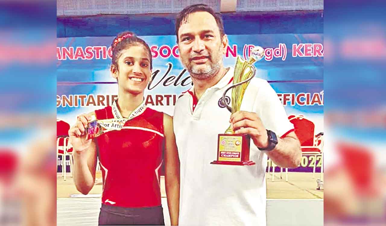 Nishka Agarwal, a star gymnast in the making