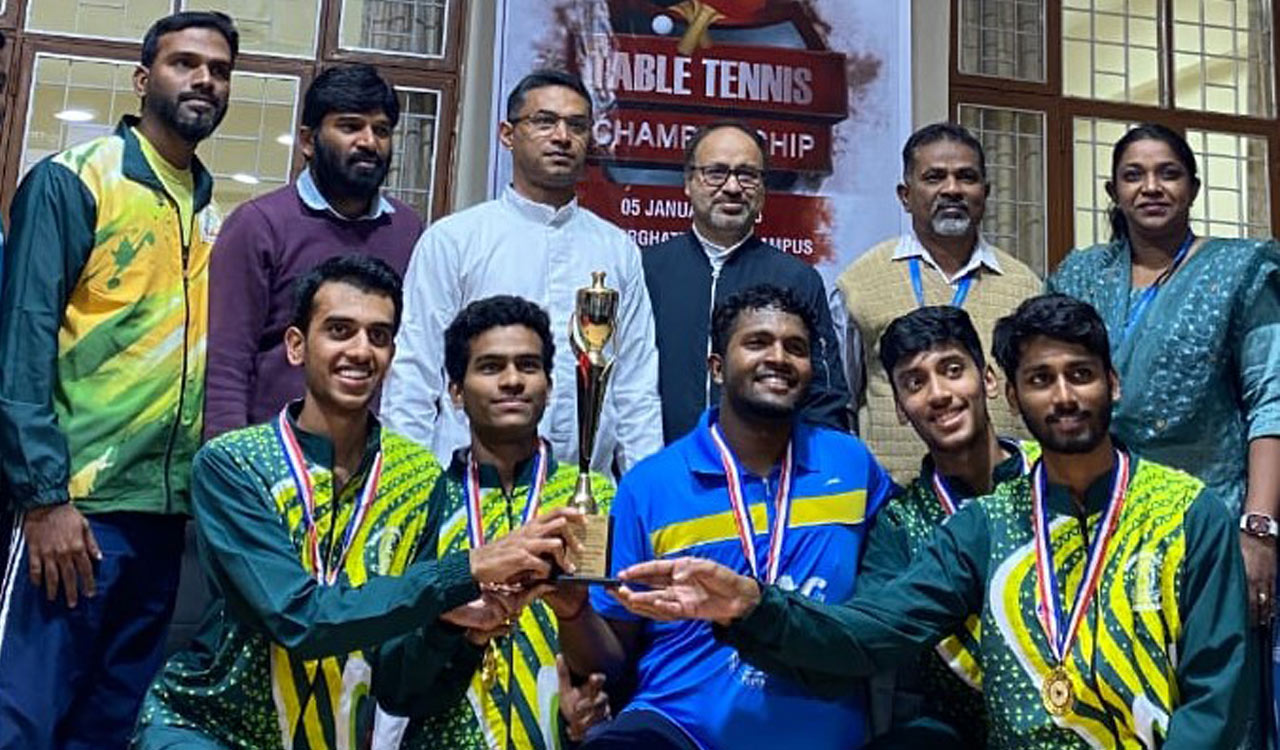 Osmania TT team emerges champions at South-Zone Inter-University Tournament