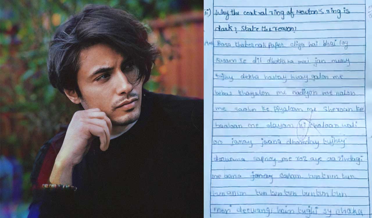 Pakistan student writes lyrics of Ali Zafar’s song ‘Jhoom’ in physics exam; this is how the singer reacted