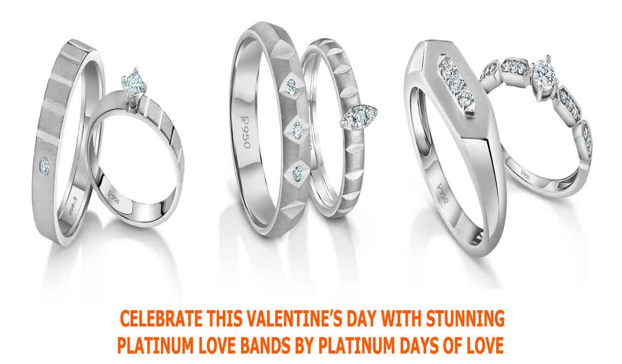 Celebrate this Valentine’s Day with stunning platinum love bands