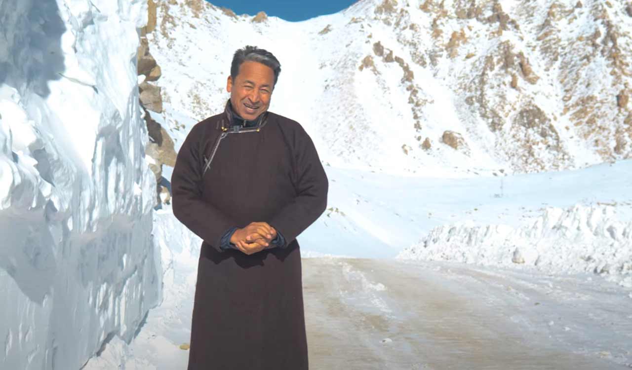 Why is Sonam Wangchuk, the man who inspired ‘3 idiots’, protesting in ,?  