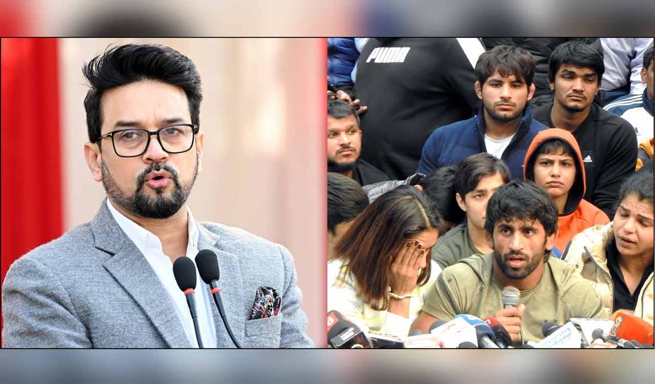 WFI chief to step aside till oversight committee investigates issue: Anurag Thakur