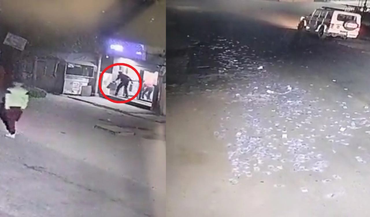 Watch: Korutla police foil ATM money heist in movie style in Jagtial