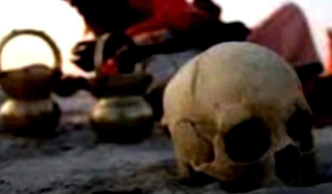 Maha woman forced to drink water with human bones powder