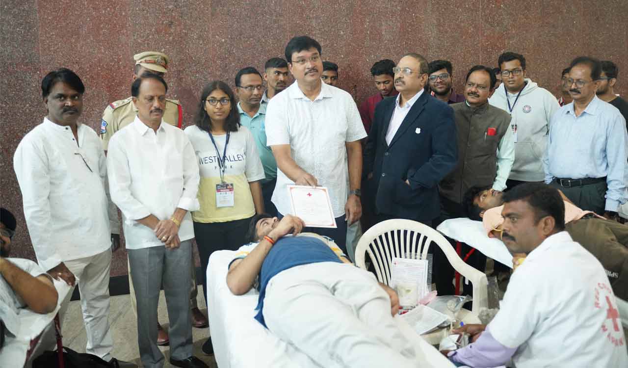 Mega blood donation camp held at NIT Warangal