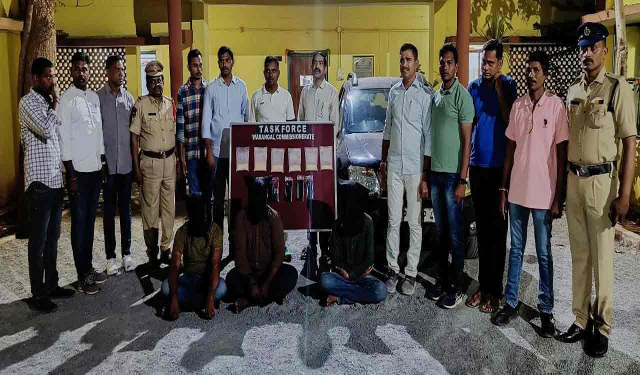 Three arrested, Alprazolam worth Rs 2.13 lakh seized in Hanamkonda