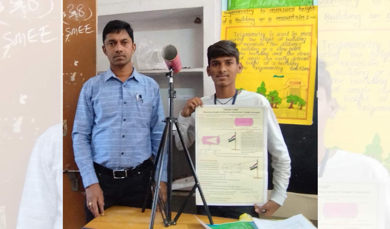Mulugu: ZPHS Abbapur student’s ‘Stadia Tube’ experiment selected for South India level science expo