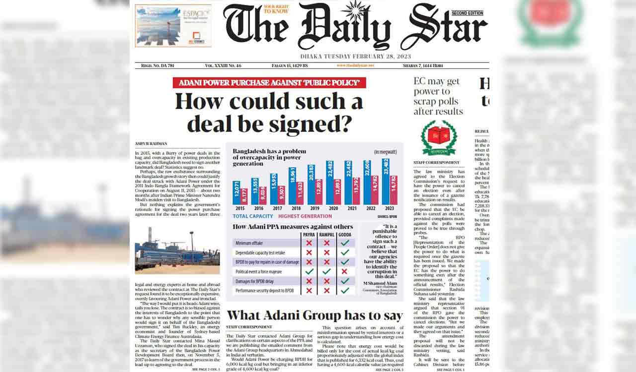 Adani’s ‘expensive’ power deal triggers controversy in Bangladesh