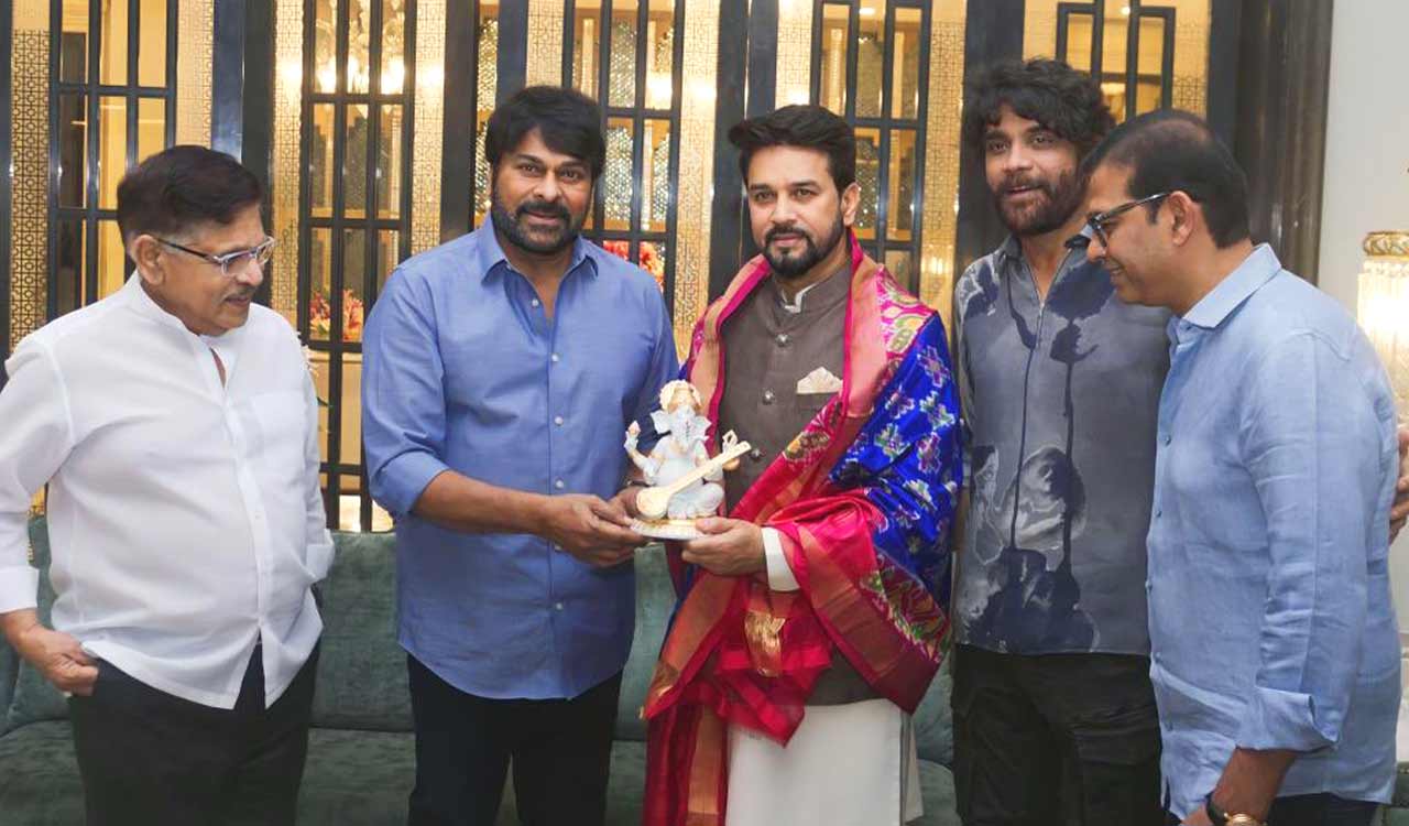 Anurag Thakur meets Chiranjeevi, Nagarjuna; discusses Indian film industry