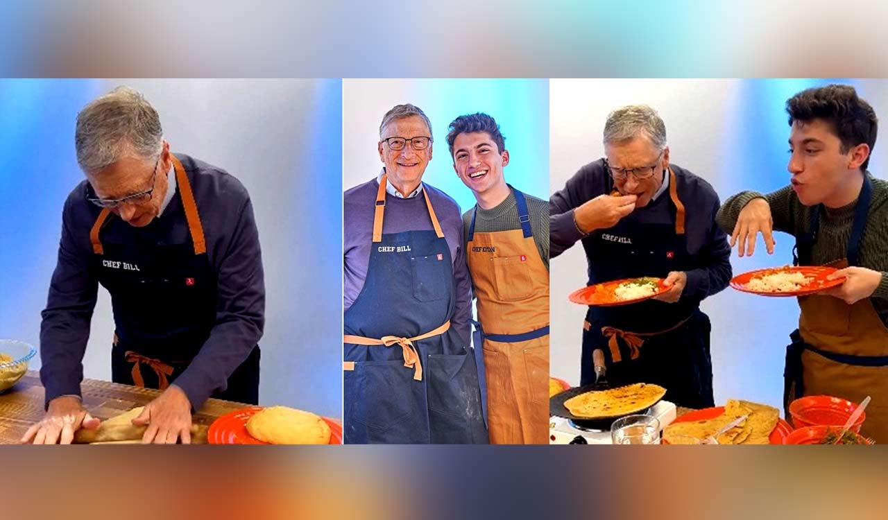Bill Gates makes roti with chef Eitan Bernath, enjoys it with ghee