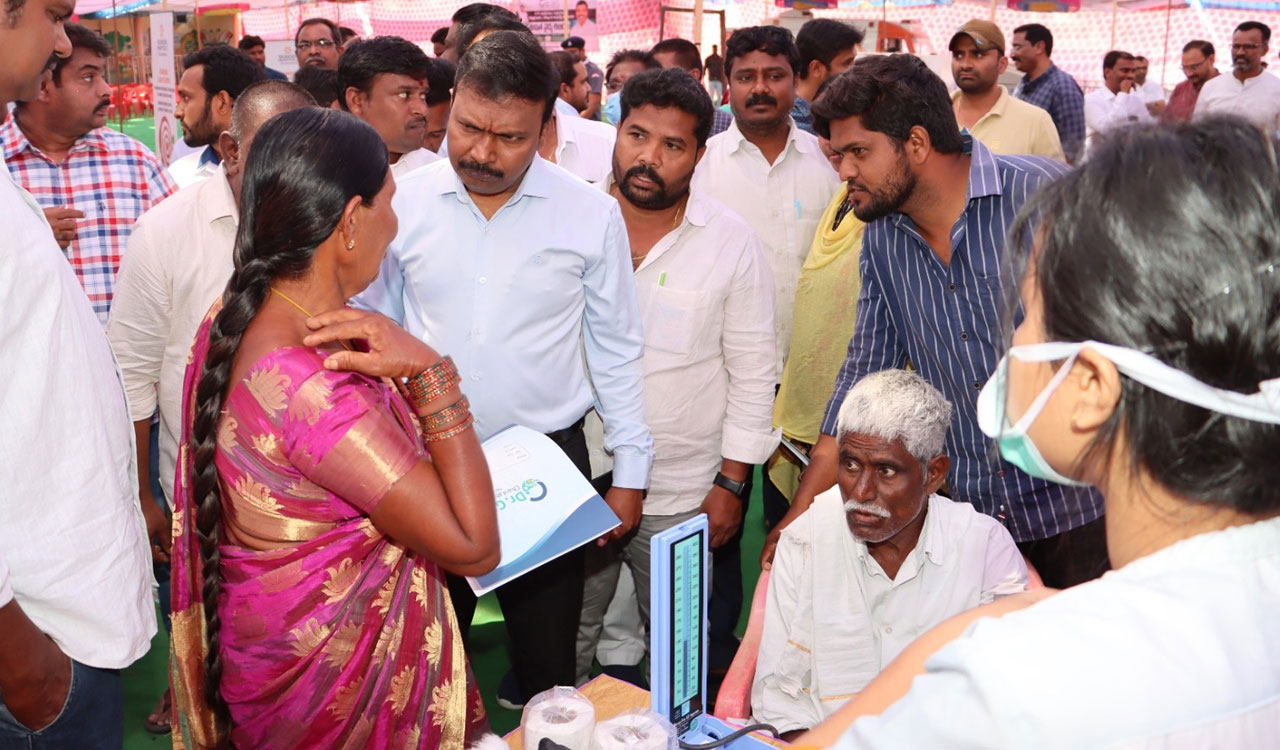 Mega health camp by GSR Trust in Kothagudem evokes good response