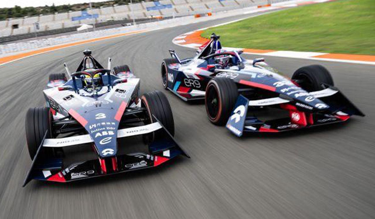 Custom-built garages for FIA Formula E cars in Hyderabad