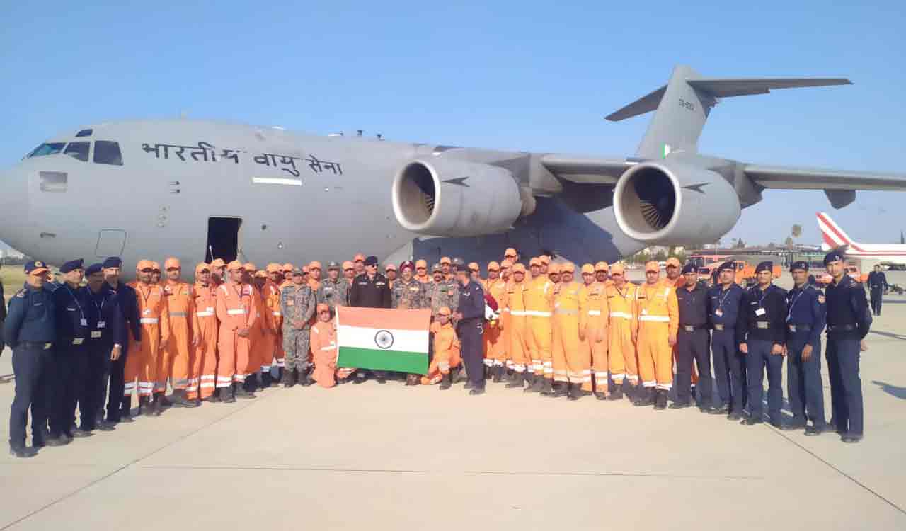 Operation Dost: Final NDRF team returns from Turkey-Telangana Today