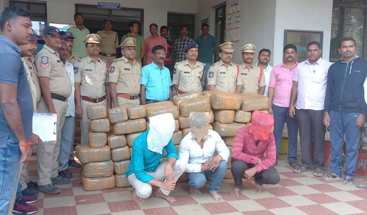 Kothagudem: Scribe helps police to catch ganja smugglers at Yellandu
