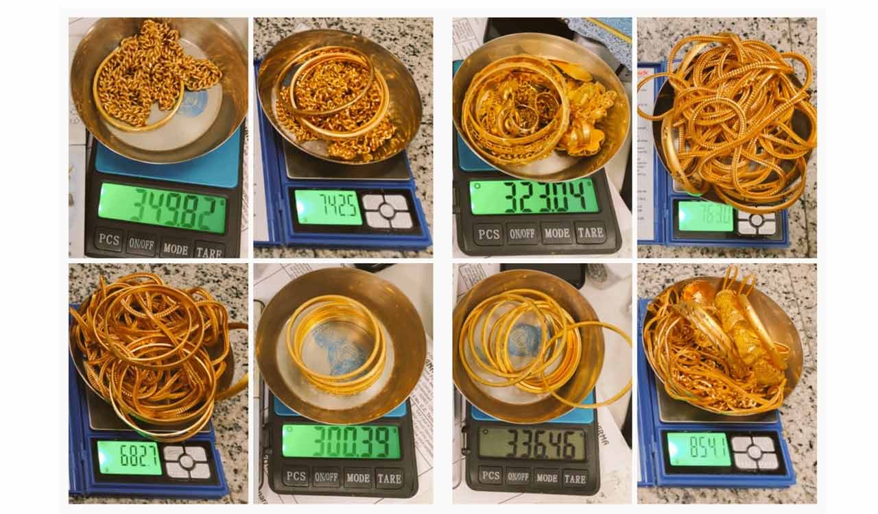 Gold valued Rs 7.89 cr recovered from 23 women at Hyderabad Airport