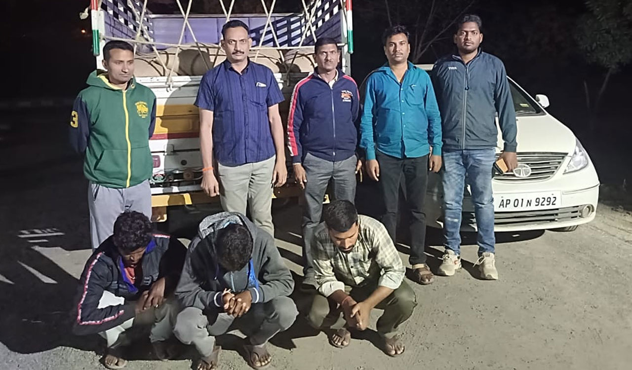 Three arrested for smuggling spurious cotton seeds in Mancherial