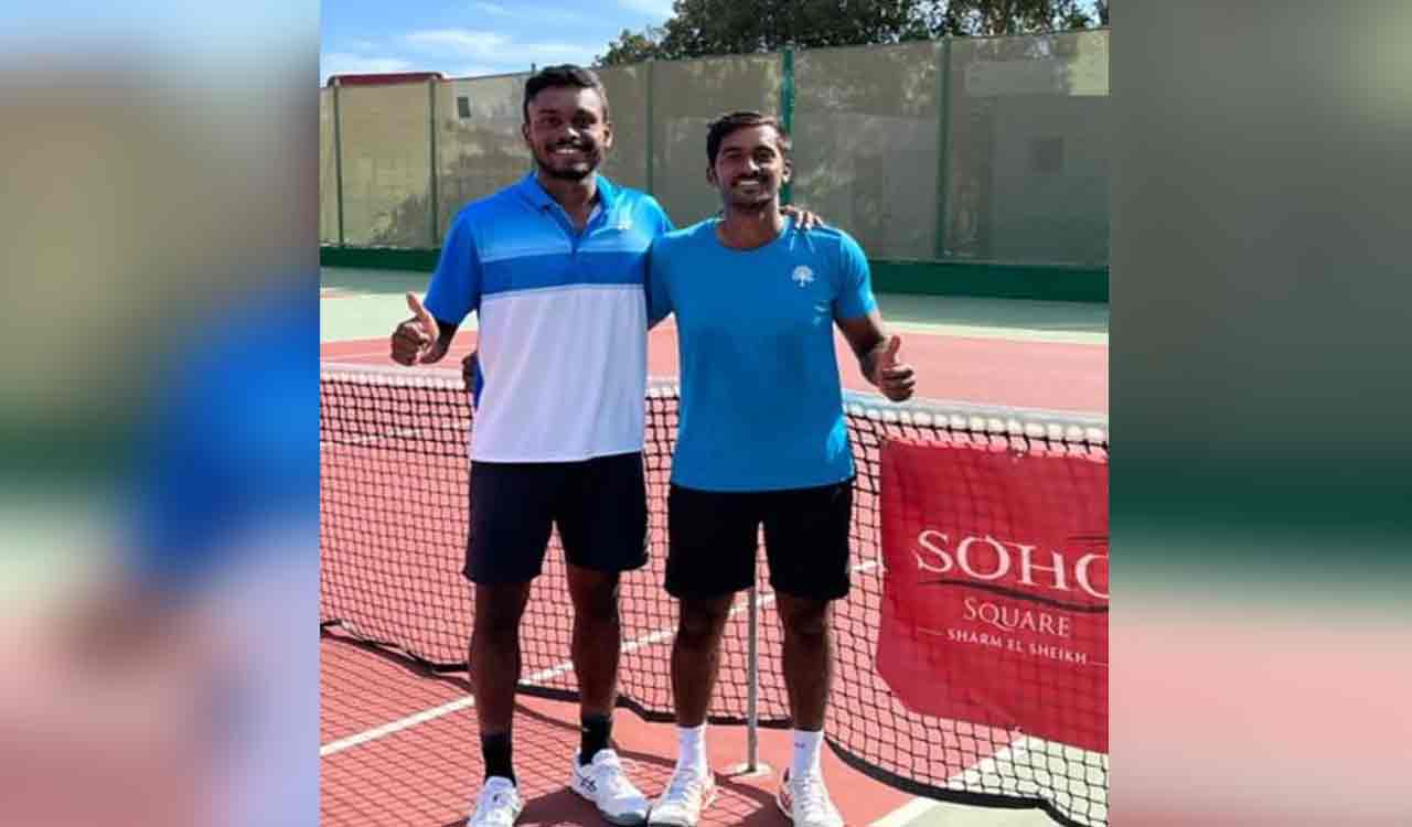 Sai Karteek s pair clinches doubles title at 15K ITF Futures Telangana Sai Karteek s pair clinches doubles title at 15K ITF Futures Telangana