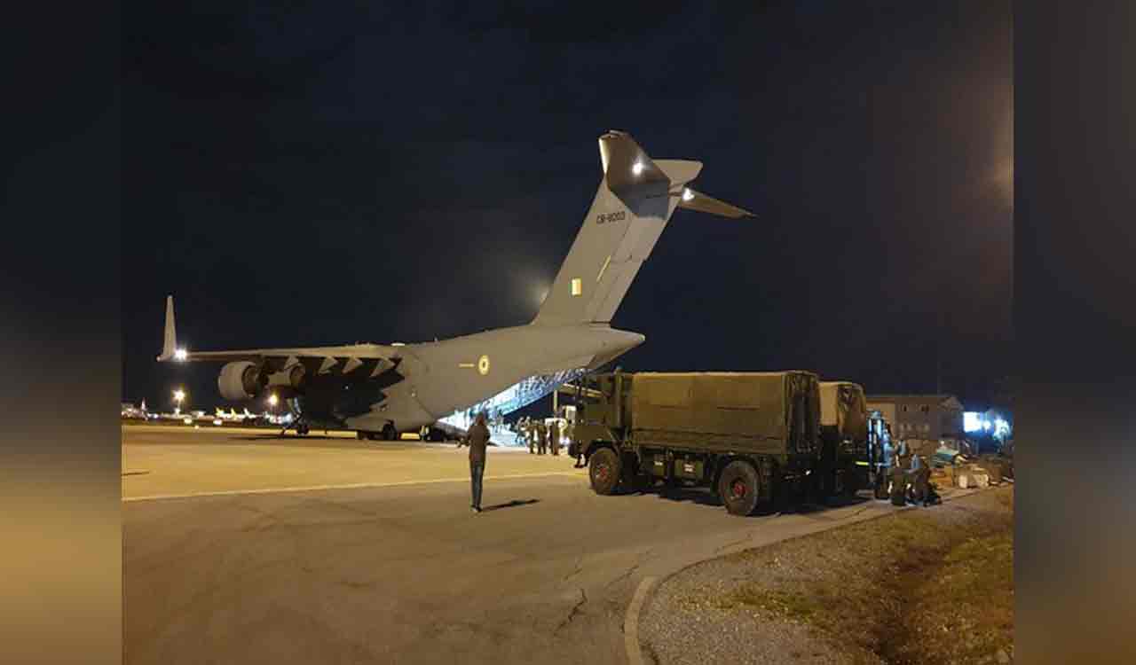 Fourth Indian Air Force plane carrying earthquake relief assistance lands in Turkey