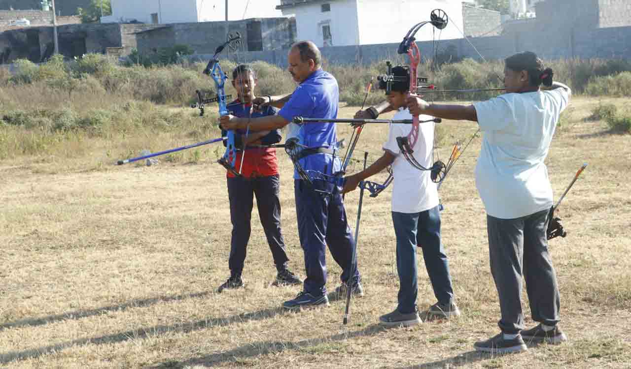 Karimnagar: Inspired by children, parents learn archery and win medals