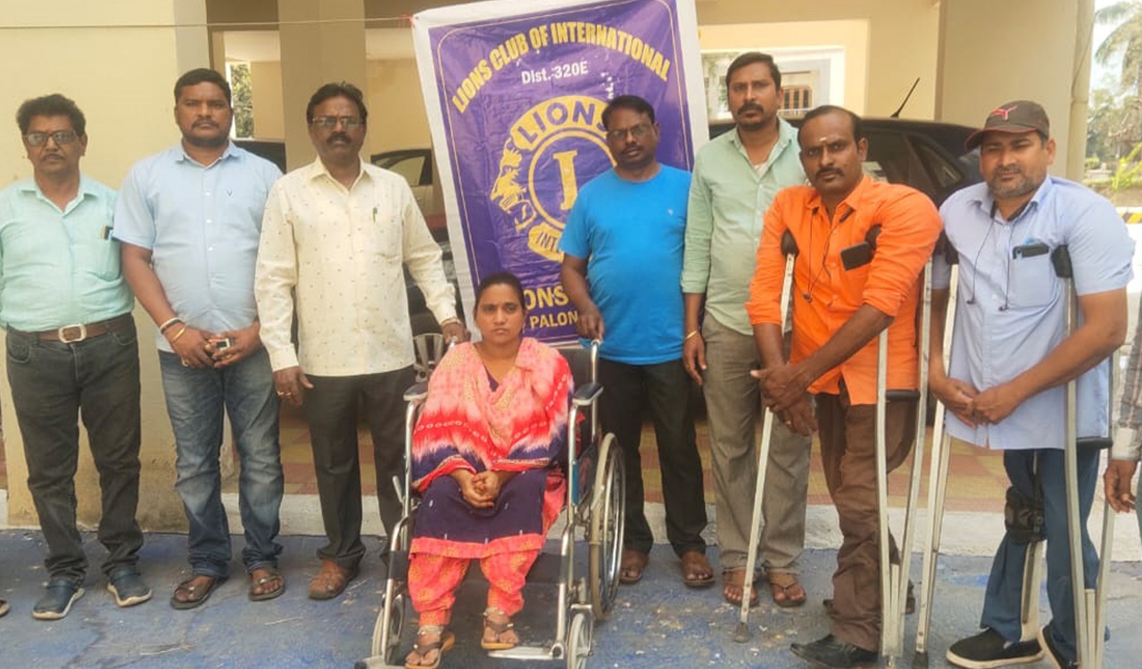 Wheelchair donated to PwD in Kothagudem