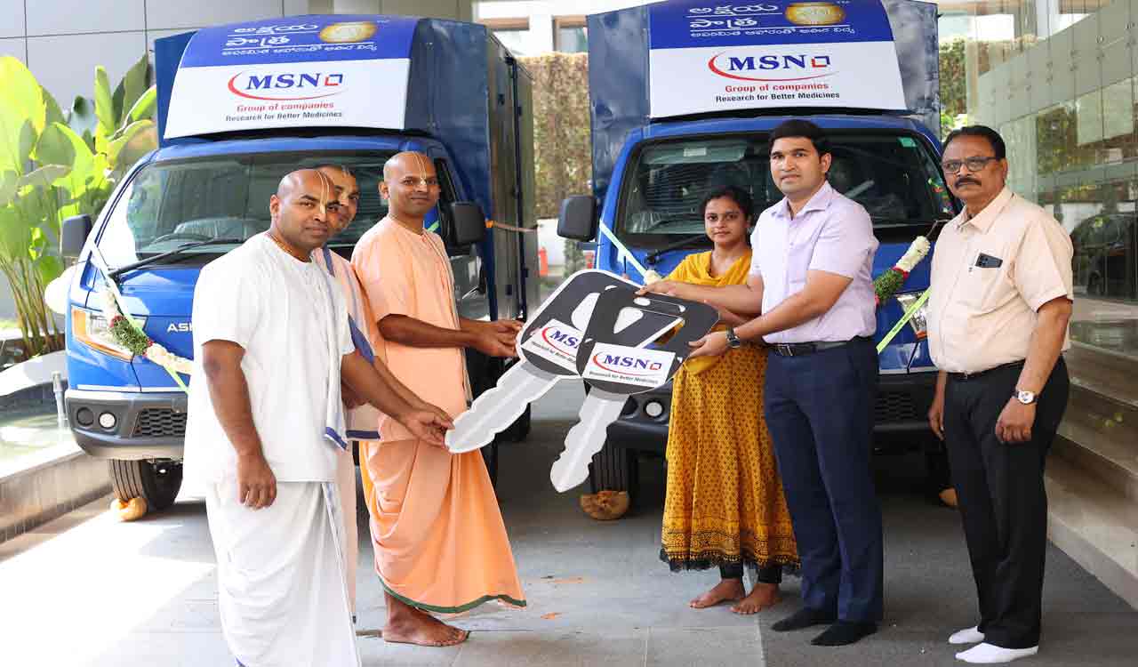 MSN Group provides food delivery vans for Akshaya Patra Foundation